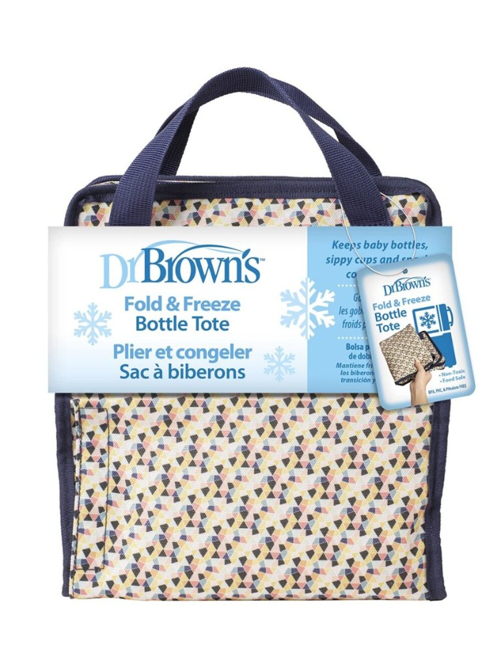 Dr. Brown’s Fold & Freeze Bottle Tote, Breastfeeding Essential Cooler Bag, 6